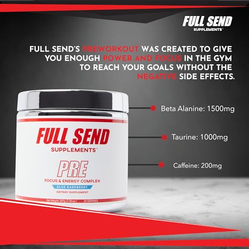 FULL SEND Pre Workout Powder with Beta Alanine, Preworkout Energy Supplement FULL SEND buy supplements canada