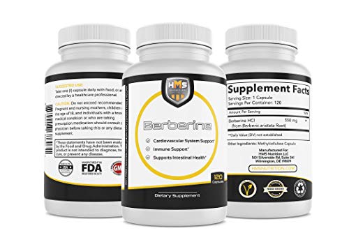 HMS Nutrition 550mg Berberine HCL from Berberis Aristata Root HMS Nutrition buy supplements canada