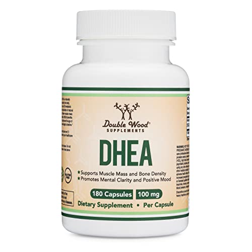 DHEA 100mg | 180 Capsules | Max Strength 6 Month Supply | Third Party Tested | Hormone Double Wood Supplements buy supplements canada