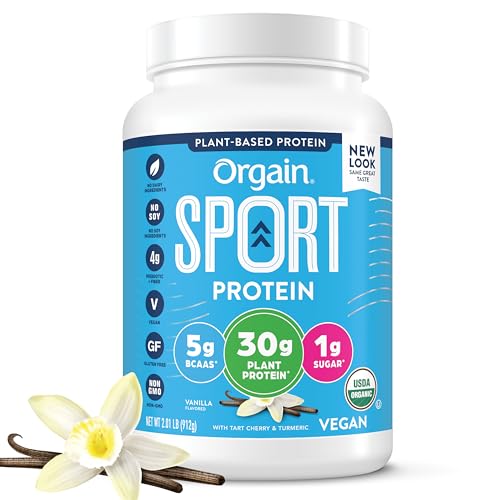 Orgain Organic Sport Vegan Protein Powder, Vanilla - 30g Plant Based Protein, For Pre-Work Orgain buy supplements canada