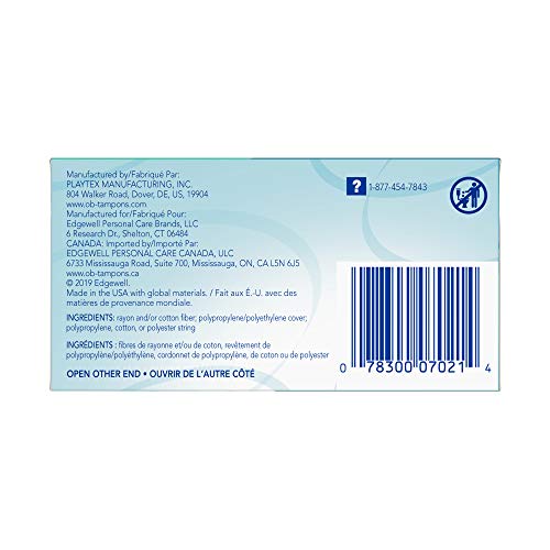o.b. Pro-Comfort Non-Applicator Tampons, Super Absorbancy, 40 Count (Pack of 1) o.b. buy supplements canada