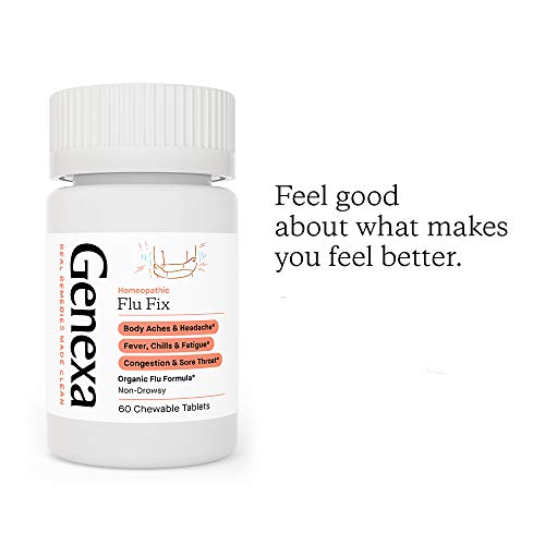 Genexa Flu Fix - 60 Tablets - Multi-Symptom Flu Remedy - Organic, Gluten Free & Non-GMO - Homeopathic Genexa buy supplements canada