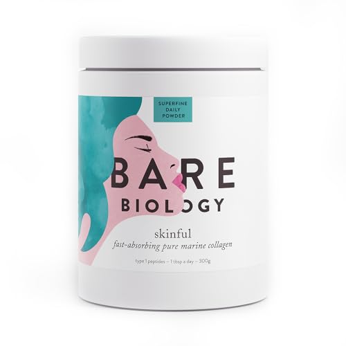 Bare Biology Collagen Powder, 300g/60 Servings - Skinful Pure Marine Collagen Supplement for Skin Bare Biology buy supplements canada