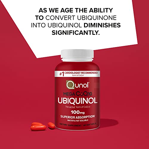 Qunol Ubiquinol CoQ10 100mg Softgels, Mega Ubiquinol 100mg - Superior Absorption Qunol buy supplements canada