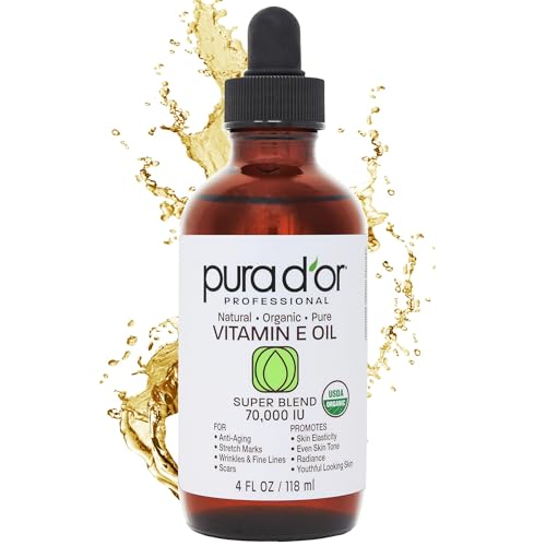 PURA D'OR 4 Oz ORGANIC Vitamin E Oil Blend 70,000 IU - 100% Natural Hexane Free, Sweet Almond PURA D'OR buy supplements canada