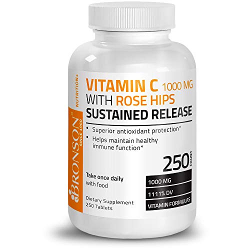 Bronson Vitamin C 1000 mg with Rose Hips Sustained Release, 250 Tablets Bronson buy supplements canada