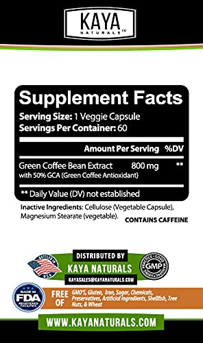 Kaya Naturals Green Coffee Bean 60ct - Weight Management Kaya Naturals buy supplements canada