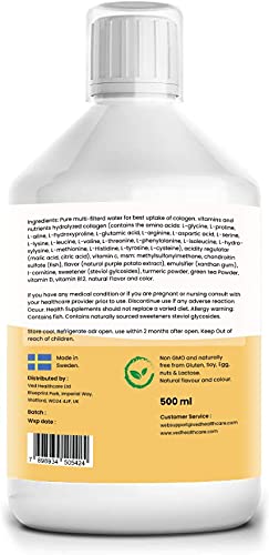 Hydrolyzed Liquid Collagen Food Supplement | Support for Joints, Skin, Muscles, Hair, &Nail Growth Ved buy supplements canada