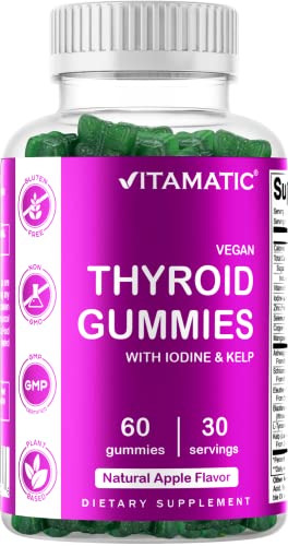 Vitamatic 2 Pack Vegan Thyroid Support Gummies with Iodine & Kelp - 60 Count Vitamatic buy supplements canada