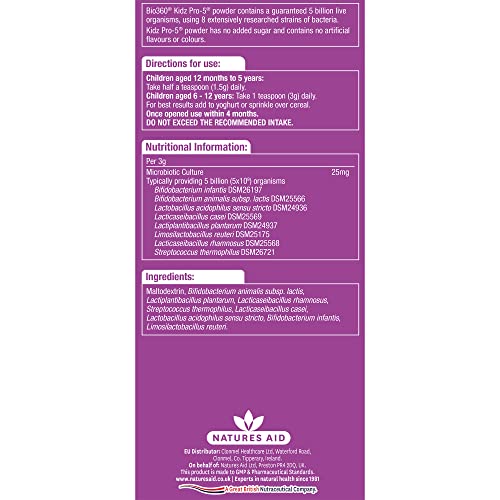 Natures Aid Bio360 Kidz Pro-5 (5 Billion Bacteria) from Natures Aid, Children's Microbiotic natures aid buy supplements canada
