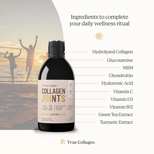 True Collagen Joint Peptides - Pack of 500ml, Berry Flavour | Dietary Supplements with Turmeric & Green Tea Extract True Collagen buy supplements canada