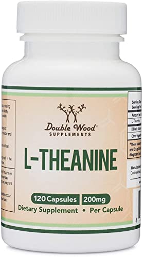 L-Theanine Supplement 200mg, 120 Capsules (Soy Free, Gluten Free, Non-GMO Double Wood Supplements buy supplements canada