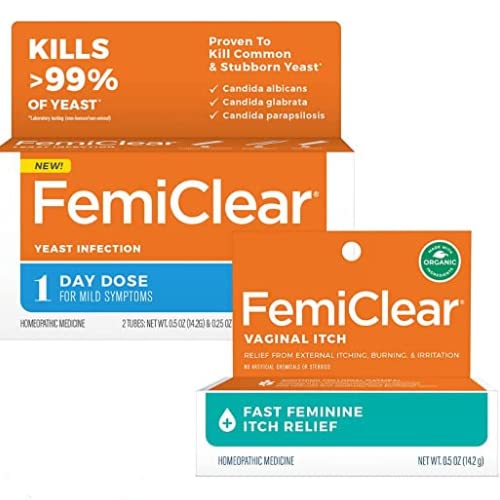 FemiClear 1-Day Yeast Infection Treatment & Vaginal Itch Relief Ointment - Fast Relief Bundle (Pack of 2) FemiClear buy supplements canada
