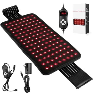 Yofalo 660nm LED Red Light and 850nm Near Infrared Red Light Therapy Belt Device for Body Pain Waist yofalo buy supplements canada