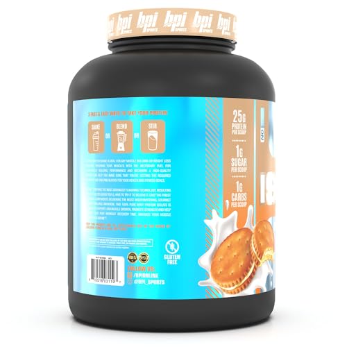 BPI Sports ISO HD Isolate Protein Vanilla Cookie, 76.8 oz - 69 Servings BPI Sports buy supplements canada