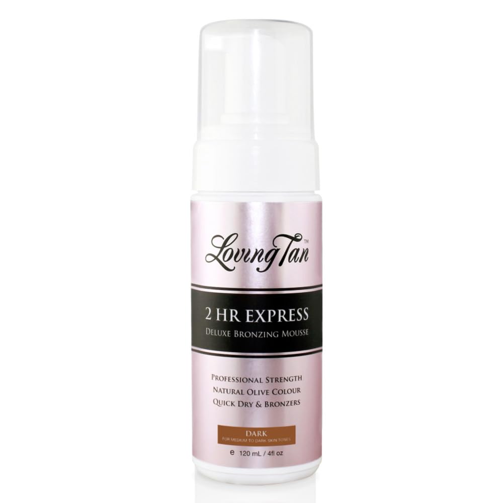 Loving Tan 2 HR Express Self Tanning Mousse, Dark - Streak Free, Natural, Professional Quality - 5+ Sunless Self Tanner Loving Tan buy supplements canada