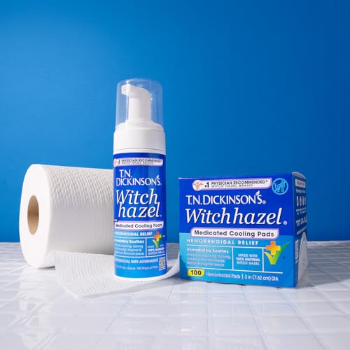 T.N. Dickinson’s Medicated Cooling Pads with Witch Hazel and Aloe | Hemorrhoid Treatment, Postpartum Care, Feminine & Rectal Relief | 100 Rounds T.N. Dickinson's buy supplements canada