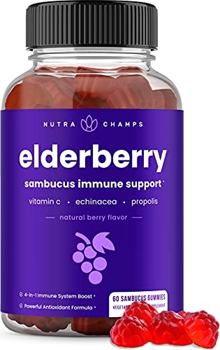 NutraChamps Elderberry Gummies with Vitamin C, Propolis & Echinacea NutraChamps buy supplements canada