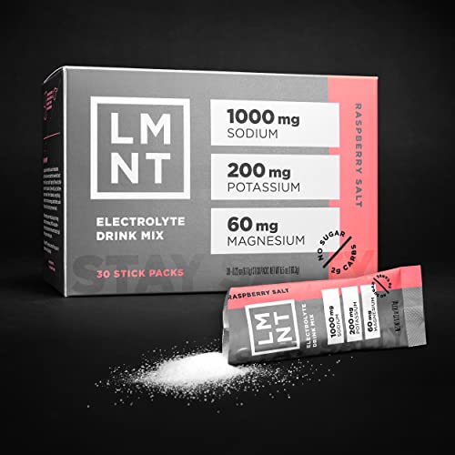 LMNT Zero-Sugar Electrolytes - Raspberry Salt - Hydration Powder Packets | No Dodgy Drink LMNT buy supplements canada