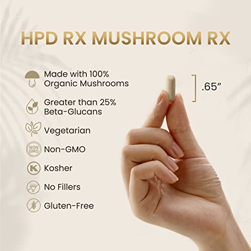 HPD Rx Mushroom Rx Organic Mushroom Extract Blend Max Immunity Dose, Lion’s Mane HPD Rx buy supplements canada