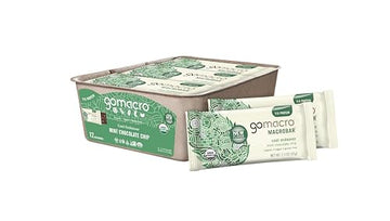 GoMacro MacroBar Organic Vegan Protein Bars - Mint Chocolate Chip, 2.3 Ounce Bars GoMacro buy supplements canada
