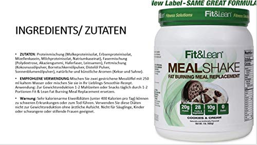 Fit & Lean Meal Shake, Fat Burning Meal Replacement, Meal Replacement with Protein Fit & Lean buy supplements canada