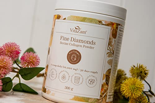 Vitazam Fine Diamond Bovine Collagen Powder - Hydrolyzed Type 1 & 3 Collagen Powder Protein VitaZam buy supplements canada