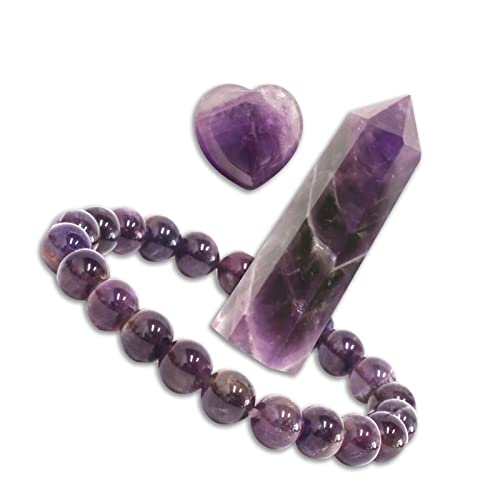 Goplemo Crystals and Healing Stones Gift Set, Amethyst Healing Crystals Set for Reiki Meditation Goplemo buy supplements canada