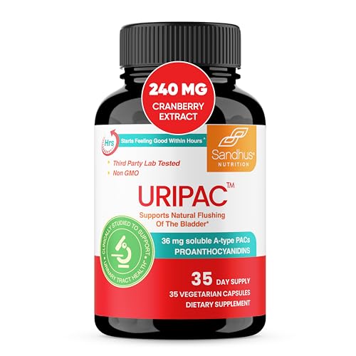 Sandhu's Uripac 35 Vegetarian Capsules with 9X High Strength 240mg Cranberry Sandhu's buy supplements canada