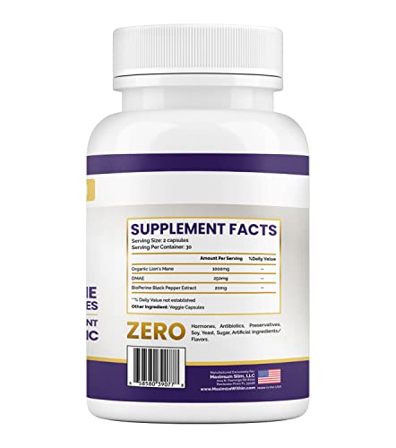 Lion's Mane & DMAE Capsules: Enhance Memory, Boost Mental Clarity Maximum Slim buy supplements canada