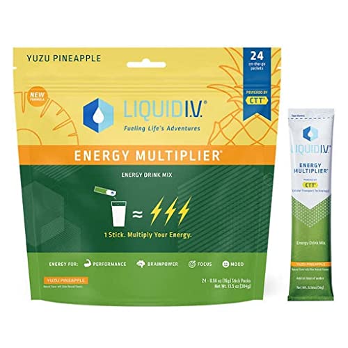 Liquid I.V. Energy Multiplier Yuzu Pineapple, 24 Individual Serving Stick Packs Liquid I.V. buy supplements canada