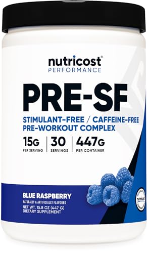 Nutricost Stim-Free Pre-Workout, 30 Servings (Blue Raspberry) - Caffeine Free, Stimulant Nutricost buy supplements canada