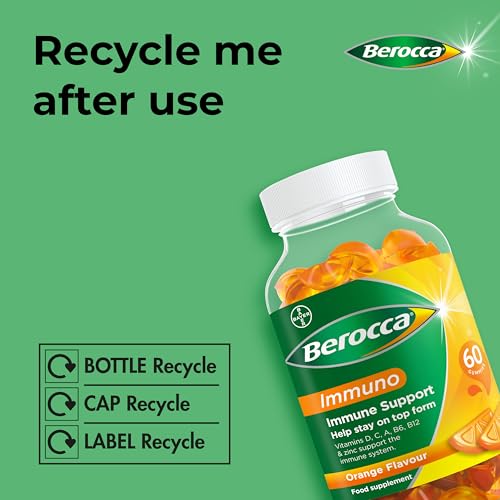 Berocca Immuno Gummy Vitamins, Orange Flavour, Bursting with Immune System Berocca buy supplements canada