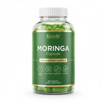 ECOVIB Moringa Capsules – 180 Vegan Capsules | Organic Superfood for Energy, Immunity & Detox ECOVIB buy supplements canada