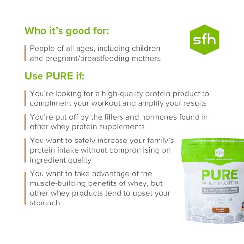 SFH Pure Whey Protein Powder Best Tasting 100% Grass Fed Whey | All Natural SFH buy supplements canada