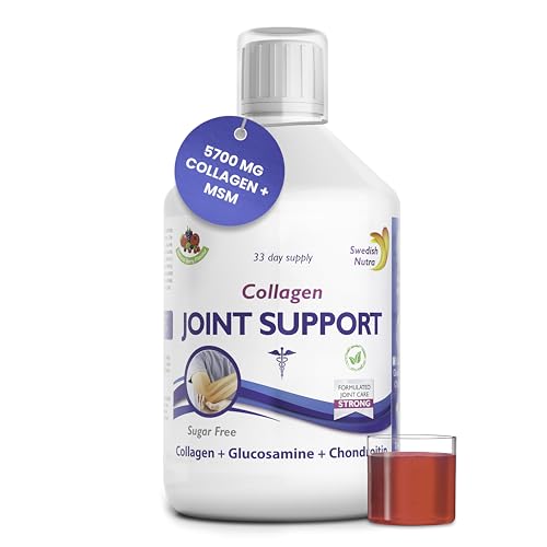 Swedish Nutra Joint Support Collagen - Pack of 500ml, 33 Day Supply | Berry Flavour | with Vitmain C & Glucosamine Swedish Nutra buy supplements canada