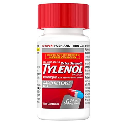 Tylenol Extra Strength Acetaminophen Rapid Release Gels for Pain & Fever, 50 Count Tylenol buy supplements canada