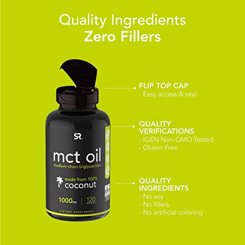 Sports Research Keto MCT Oil Capsules derived from Coconut Oil | Keto Fuel for The Brain Sports Research buy supplements canada