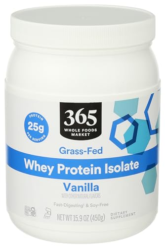 365 by Whole Foods Market, Vanilla Whey Protein Isolate, 15.9 Ounce 365 by Whole Foods Market buy supplements canada