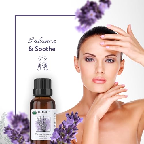 HBNO Organic Lavender Essential Oil - 1 oz (30ml) Value Size - USDA Certified Organic Lavender HBNO buy supplements canada