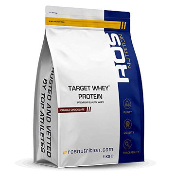 Whey Protein Powder | Double Chocolate | Target Whey Protein by ROS Nutrition | 1 Kg | 40 Servings | ROS Nutrition buy supplements canada