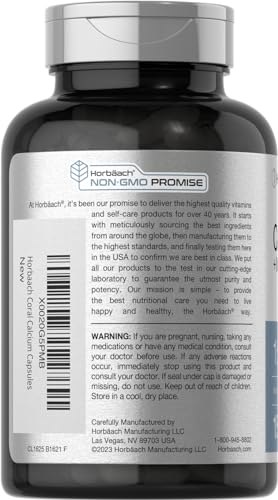 Coral Calcium 1500mg 150 Capsules | Plus Magnesium | Non-GMO, Gluten Free Supplement Horbäach buy supplements canada