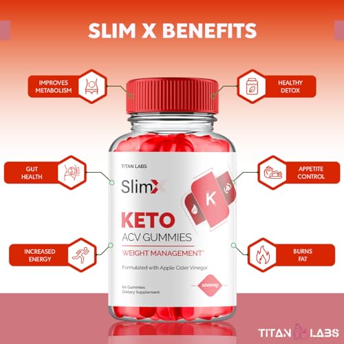 (2 Pack) SlimX Keto ACV Gummies, SlimX Keto ACV Advanced Weight Loss 1000MG Apple Titan Labs buy supplements canada