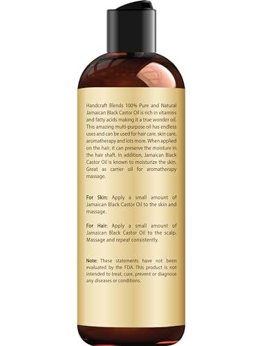 Handcraft Blends Jamaican Black Castor Oil for Hair Growth, Eyelashes and Eyebrows - 100% Pure Handcraft Blends buy supplements canada