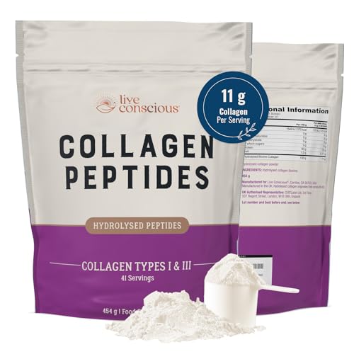 Collagen Peptides Powder - Grass-Fed Hydrolysed Collagen Powder Supplement Live Conscious buy supplements canada