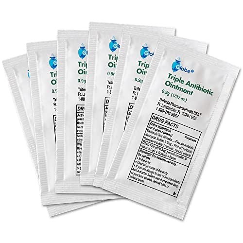 Globe (144 Packets) Triple Antibiotic Ointment 0.9g, Single Packet, First Aid Ointment Globe buy supplements canada