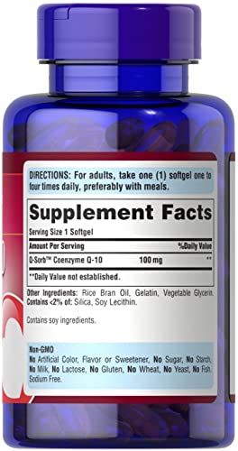 Puritan's Pride CoQ10 100mg, Supports Heart Health, 240 Rapid Release Softgels Puritan's Pride buy supplements canada