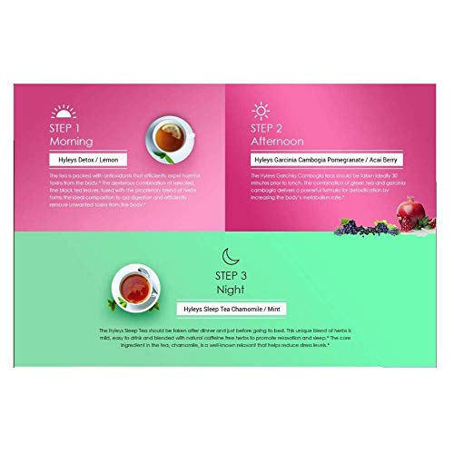 Hyleys Detox Tea for Cleanse and Weight Loss - 28 Day Kit - 84 Tea Bags (9 Pack) HYLEYS buy supplements canada
