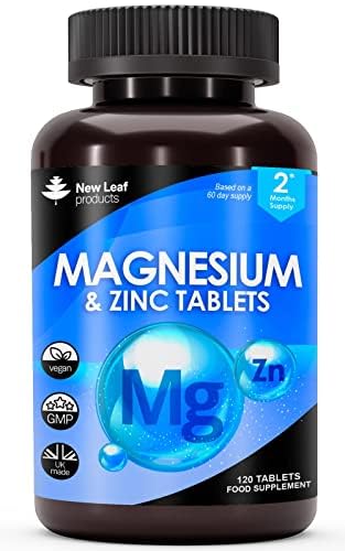 Magnesium Supplements 516mg With Zinc - 120 Magnesium Tablets Supports Muscle NEW LEAF PRODUCTS buy supplements canada