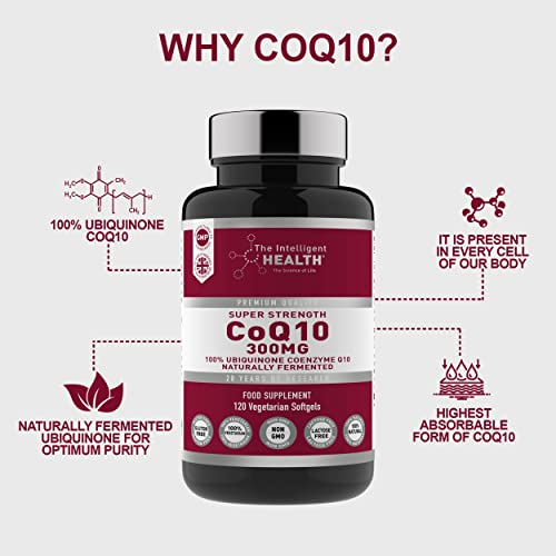 Ubiquinone Coenzyme Q10 300mg Softgel Capsules, 120 Super Strength Vegan Friendly The Intelligent Health buy supplements canada